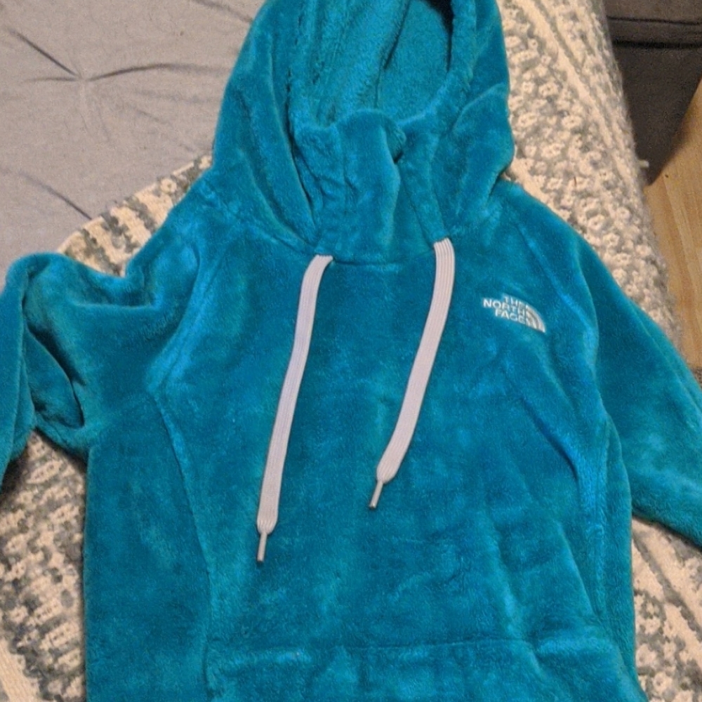 The North Face fuzzy pullover hoodie
